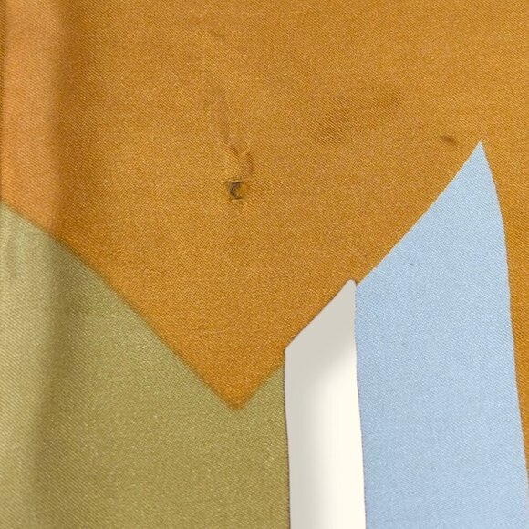 Vintage Yellow Orange Abstract Scarf - Picture 7 of 7